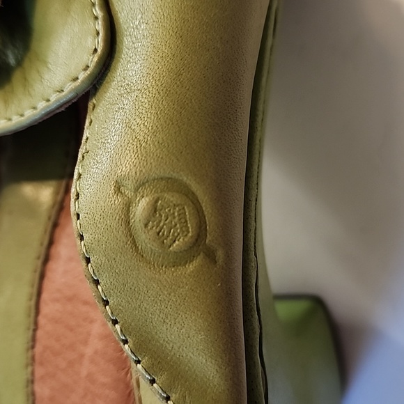 Born apple green leather slip on wedge sandals - Picture 8 of 10